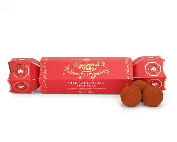 Red Christmas Cracker- Milk Chocolate Truffles