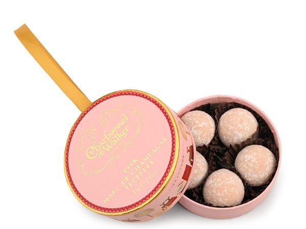 Pink Marc de Champagne Truffle Christmas Bauble