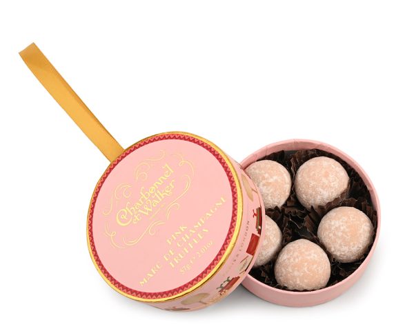 Pink Marc de Champagne Truffle Christmas Bauble