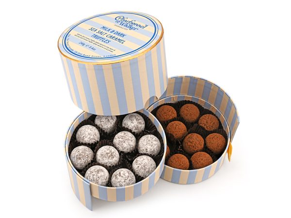 Milk and Dark Sea Salt Caramel Striped Box - 240g
